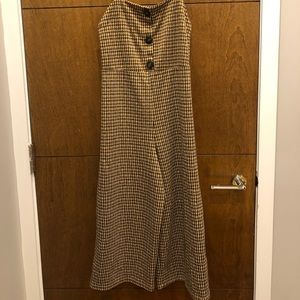ZARA Plaid Jumpsuit